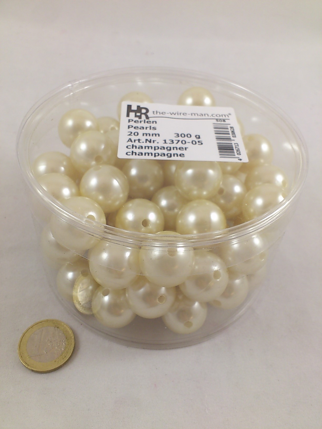 Pearls champagne 20 mm. 300 gr. (+-75st.)